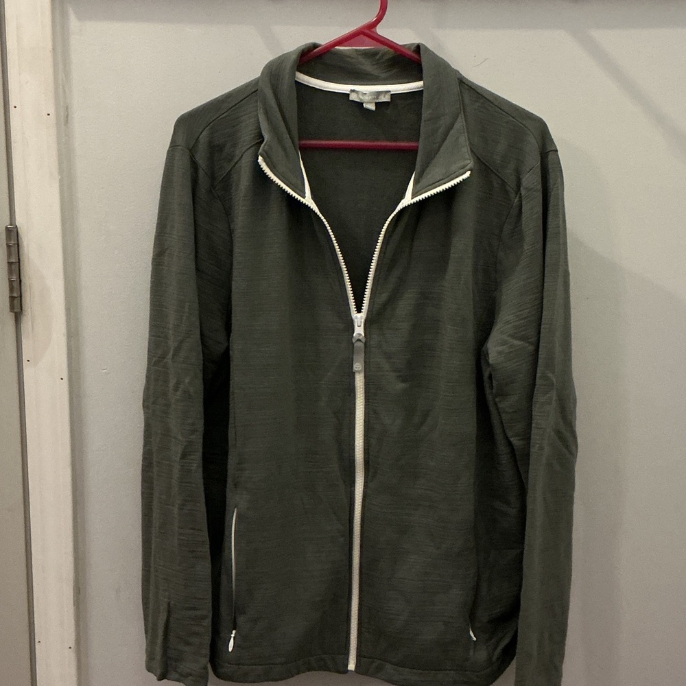 Talbots Olive and White Casual Jacket
